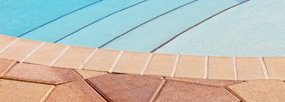 pool paving around deck